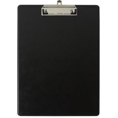 Exacompta Rif. 19291E Cartone da 10 portablocchi a clip con custodia in plastica sul retro, sistema di aggancio da parete, dimensioni: 23 cm x 32 cm, per documenti formato A4, colore: nero Exacompta Rif. 19291E Cartone da 10 portablocchi a clip con custodia in plastica sul retro, sistema di aggancio da parete, dimensioni: 23 cm x 32 cm, per documenti formato A4, colore: nero