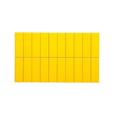 MAUL Facetterand Magneti pro (20 pezzi) 53 x 18 x 10 mm Mini magneti in plastica potenti magneti per lavagna bianca e lavagna magnetica ideali per ufficio, home office e officina, giallo MAUL Facetterand Magneti pro (20 pezzi) 53 x 18 x 10 mm Mini magneti in plastica potenti magneti per lavagna bianca e lavagna magnetica ideali per ufficio, home office e officina, giallo
