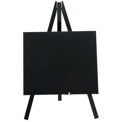 SECURIT Mini Lavagna Con Cavalletto Treppiede Per Pennarelli A Gesso Liquido Per Caffè, Ristoranti, Bar, Negozi Base In Legno Laccato 24,4x15x13,5cm 1 Pennarello Incluso Colore Nero SECURIT Mini Lavagna Con Cavalletto Treppiede Per Pennarelli A Gesso Liquido Per Caffè, Ristoranti, Bar, Negozi Base In Legno Laccato 24,4x15x13,5cm 1 Pennarello Incluso Colore Nero