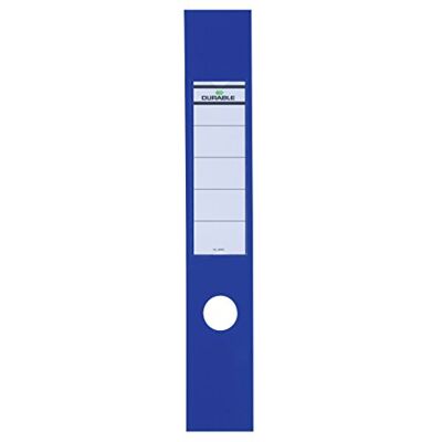 Durable Ordofix, copridorso adesivo, personalizzabile, per raccoglitori larghi 70 mm, 60x390 mm, azzurro, confezione da 10 pezzi Durable Ordofix, copridorso adesivo, personalizzabile, per raccoglitori larghi 70 mm, 60x390 mm, azzurro, confezione da 10 pezzi