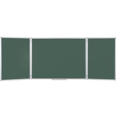 Bi-Office Earth Lavagna Magnetica Pieghevole Trio Per Gessi, Superficie Magnetica In Acciaio Smaltato, Colore Verde, Cornice In Alluminio Anodizzato, Dim. Da Aperta 240 x 90 cm, Da Chiusa 120 x 90 cm Bi-Office Earth Lavagna Magnetica Pieghevole Trio Per Gessi, Superficie Magnetica In Acciaio Smaltato, Colore Verde, Cornice In Alluminio Anodizzato, Dim. Da Aperta 240 x 90 cm, Da Chiusa 120 x 90 cm