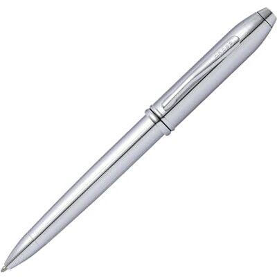 CROSS Townsend Penna convertibile Penna a sfera cromo lucido Elegante penna per scrivere senza sforzo, scrittura fluida e uniforme, affidabile e di lunga durata, con confezione regalo CROSS Townsend Penna convertibile Penna a sfera cromo lucido Elegante penna per scrivere senza sforzo, scrittura fluida e uniforme, affidabile e di lunga durata, con confezione regalo