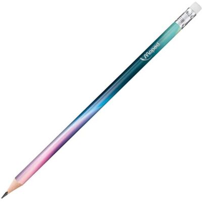 Maped Matita Black'Peps NIGHTFALL HB con testa in gomma 6 pezzi Maped Matita Black'Peps NIGHTFALL HB con testa in gomma 6 pezzi