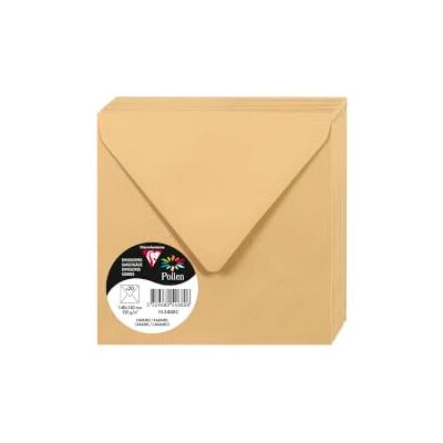 Clairefontaine Pacco da 20 Buste gommate Formato Quadrato 14x14cm 120g/m² Colore caramello -Inviti Eventi e Corrispondenza Gamma Pollen Carta Premium Liscia Clairefontaine Pacco da 20 Buste gommate Formato Quadrato 14x14cm 120g/m² Colore caramello -Inviti Eventi e Corrispondenza Gamma Pollen Carta Premium Liscia