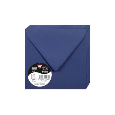 Clairefontaine Pacco da 20 Buste gommate Formato Quadrato 14x14cm 120g/m² Colore Blu notte -Inviti Eventi e Corrispondenza Gamma Pollen Carta Premium Liscia Clairefontaine Pacco da 20 Buste gommate Formato Quadrato 14x14cm 120g/m² Colore Blu notte -Inviti Eventi e Corrispondenza Gamma Pollen Carta Premium Liscia
