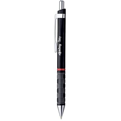 rotring 1904629, Tikky penna a sfera leggera con impugnatura gommata, corpo nero rotring 1904629, Tikky penna a sfera leggera con impugnatura gommata, corpo nero