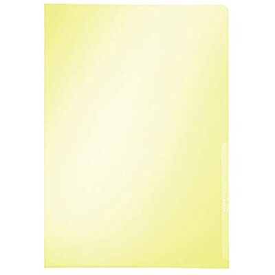 Leitz Buste L con Saldature ai bordi in PVC cristal Foto A4 Giallo, 100 Pezzi, Leitz Buste L con Saldature ai bordi in PVC cristal Foto A4 Giallo, 100 Pezzi,