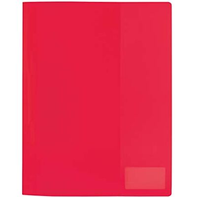 HERMA Raccoglitore trasparente DIN A4, plastica resistente e pulibile con etichetta con scritta, 1 raccoglitore a fogli mobili in PP, Rojo HERMA Raccoglitore trasparente DIN A4, plastica resistente e pulibile con etichetta con scritta, 1 raccoglitore a fogli mobili in PP, Rojo