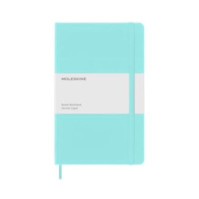 Moleskine Classic Notebook, Taccuino a Righe con Copertina Rigida e Chiusura Elastica, Colore Acquamarina, Formato Large 13 x 21 cm, 240 Pagine Moleskine Classic Notebook, Taccuino a Righe con Copertina Rigida e Chiusura Elastica, Colore Acquamarina, Formato Large 13 x 21 cm, 240 Pagine