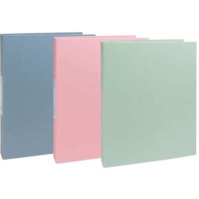Exacompta Rif. Cartone da 10 raccoglitori rigidi riciclati Autentik, 2 anelli rotondi diametro 30 mm, dorso 40 mm, dimensioni esterne: 32 x 26 cm, formato A4, assortiti Exacompta Rif. Cartone da 10 raccoglitori rigidi riciclati Autentik, 2 anelli rotondi diametro 30 mm, dorso 40 mm, dimensioni esterne: 32 x 26 cm, formato A4, assortiti