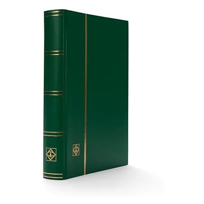 Leuchtturm Album per Collezionisti di francobolli Stock-Book Basic 64 Pagine DIN A4 Nere Copertina Verde Non Imbottita Leuchtturm Album per Collezionisti di francobolli Stock-Book Basic 64 Pagine DIN A4 Nere Copertina Verde Non Imbottita