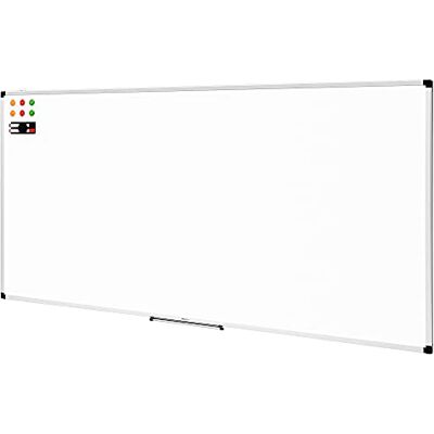 Amazon Basics Lavagna Bianca Magnetica con Cornice in Alluminio, Vaschetta Portapenne, 6 Magneti, 1 Cancellino, 2 Pennarelli per Ufficio/Casa, Montaggio a Parete, Cancellabile a Secco, 240cm x 100cm Amazon Basics Lavagna Bianca Magnetica con Cornice in Alluminio, Vaschetta Portapenne, 6 Magneti, 1 Cancellino, 2 Pennarelli per Ufficio/Casa, Montaggio a Parete, Cancellabile a Secco, 240cm x 100cm