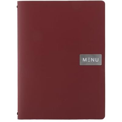 SECURIT Porta Menu Royal Linea Leather Per Caffè, Ristoranti, Bar Ecopelle 100% Riciclata Formato A4-1 Doppio Inserto Incluso Colore Bordeaux SECURIT Porta Menu Royal Linea Leather Per Caffè, Ristoranti, Bar Ecopelle 100% Riciclata Formato A4-1 Doppio Inserto Incluso Colore Bordeaux