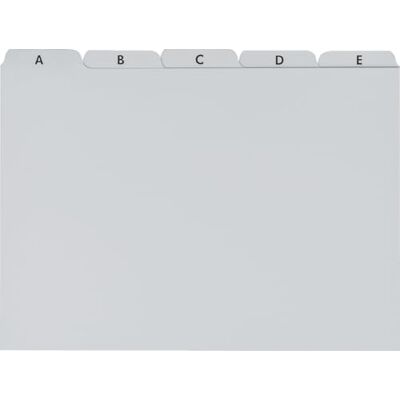 BRUNNEN Scheda di guida (A-Z, in plastica, A5), colore: Grigio BRUNNEN Scheda di guida (A-Z, in plastica, A5), colore: Grigio