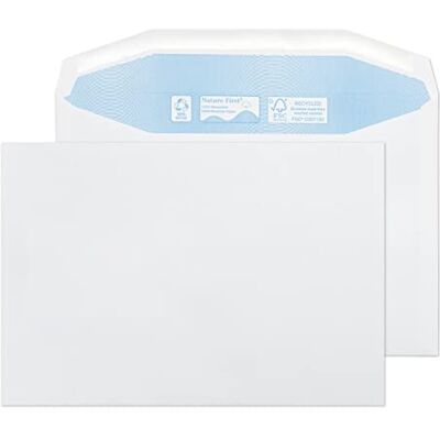 Blake Environmental 162 x 238 mm 90 g/m2 Portafoglio per spedizioni Gommato () Bianco, Confezione da 500 Blake Environmental 162 x 238 mm 90 g/m2 Portafoglio per spedizioni Gommato () Bianco, Confezione da 500