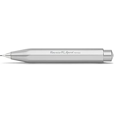 Kaweco AL Sport Portamine 0,7 mm HB I 12 g Portamine in alluminio di alta qualit?, matita a pressione lucida 10,5 cm Silver I penna ricaricabile argento Kaweco AL Sport Portamine 0,7 mm HB I 12 g Portamine in alluminio di alta qualit?, matita a pressione lucida 10,5 cm Silver I penna ricaricabile argento