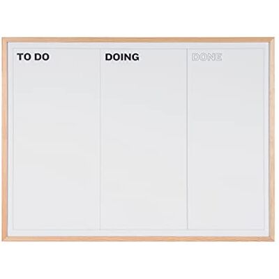 Bi-Office Lavagna Planner KanBan, Lavagna Magnetica e Cancellabile a Secco, Cornice Di Legno Pino, 120 x 90cm Bi-Office Lavagna Planner KanBan, Lavagna Magnetica e Cancellabile a Secco, Cornice Di Legno Pino, 120 x 90cm
