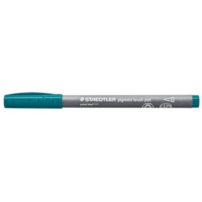 Staedtler Brush pen Pigment Arts, Petrol, cartuccia pigmentata di alta qualità, punta del pennello per larghezza variabile, impermeabile, ad asciugatura rapida, 10 penne, in astuccio di cartone, Staedtler Brush pen Pigment Arts, Petrol, cartuccia pigmentata di alta qualità, punta del pennello per larghezza variabile, impermeabile, ad asciugatura rapida, 10 penne, in astuccio di cartone,