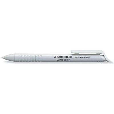 Staedtler marcatore a secco non permanente a portamine Lumocolor non-permanent Omnichrom, colore bianco Staedtler marcatore a secco non permanente a portamine Lumocolor non-permanent Omnichrom, colore bianco
