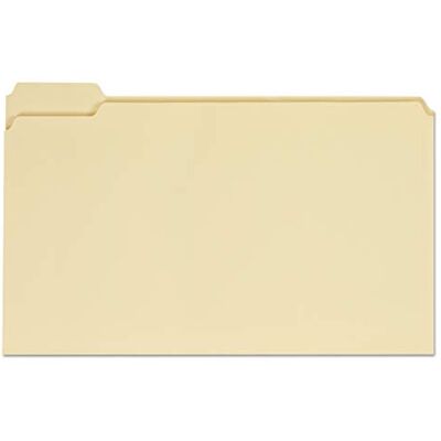 Universal ® File Folders, 1/5 Cut Assorted, One-Ply Top Tab, Legal, Manila, 100/Box, Sold as 1 Box Universal ® File Folders, 1/5 Cut Assorted, One-Ply Top Tab, Legal, Manila, 100/Box, Sold as 1 Box