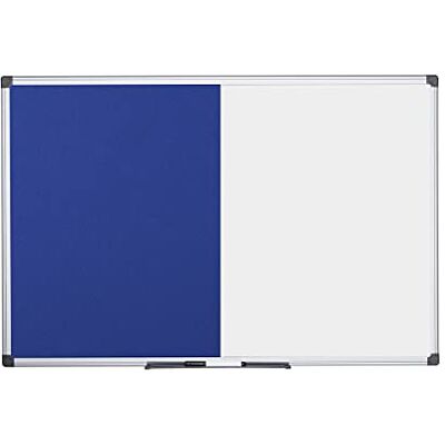 Bi-Office Pannello Combo Maya Feltro/Cancellabile a Secco Magnetico, 1200x900, Blu Bi-Office Pannello Combo Maya Feltro/Cancellabile a Secco Magnetico, 1200x900, Blu