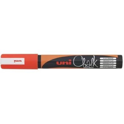 Uni-Ball 186215 Pennarello per finestre e gessetti UNI CHALK PWE-5M, 1,8 2,5 mm, punta tonda, arancione fluorescente Uni-Ball 186215 Pennarello per finestre e gessetti UNI CHALK PWE-5M, 1,8 2,5 mm, punta tonda, arancione fluorescente