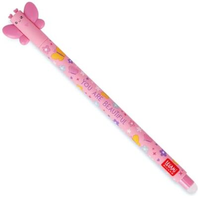 Legami Butterfly Penna gel cancellabile con inchiostro rosa Punta a sfera per la rimozione dell'inchiostro Punta da 0,7 mm Penna a sfera Legami Butterfly Penna gel cancellabile con inchiostro rosa Punta a sfera per la rimozione dell'inchiostro Punta da 0,7 mm Penna a sfera