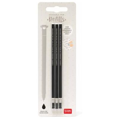 Legami Refill per Penna Gel Cancellabile, Set 3 Pezzi, Altezza 13 cm, Inchiostro Termosensibile Nero, Punta 0,7 mm () Legami Refill per Penna Gel Cancellabile, Set 3 Pezzi, Altezza 13 cm, Inchiostro Termosensibile Nero, Punta 0,7 mm ()