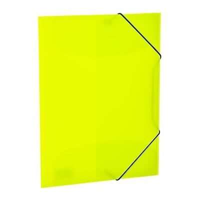 HERMA Cartellina portadocumenti , formato A4, colore giallo fluo traslucido, in plastica resistente, lavabile e resistente, con alette interne ed elastico, per bambini, ragazzi e ragazze HERMA Cartellina portadocumenti , formato A4, colore giallo fluo traslucido, in plastica resistente, lavabile e resistente, con alette interne ed elastico, per bambini, ragazzi e ragazze
