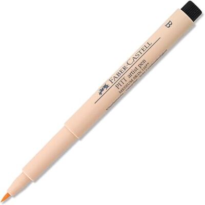 Faber-Castell 167416 Penna a inchiostro Pitt artist pen brush, larghezza linea B, colore 116, colore pelle medio Faber-Castell 167416 Penna a inchiostro Pitt artist pen brush, larghezza linea B, colore 116, colore pelle medio