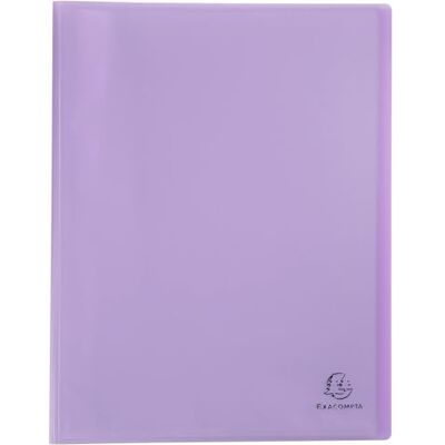Exacompta Rif. 88475E Cartone da 10 portadocumenti Chromaline Pastel 40 buste in cristallo liscio 80 viste per A4 dim 24 x 32 cm copertina in polipro riciclato traslucido viola Exacompta Rif. 88475E Cartone da 10 portadocumenti Chromaline Pastel 40 buste in cristallo liscio 80 viste per A4 dim 24 x 32 cm copertina in polipro riciclato traslucido viola
