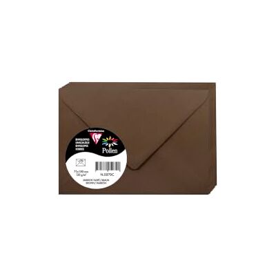 Clairefontaine Pacco da 20 Buste gommate Formato 7,5x10cm 120g/m² Colore tortora marrone -Inviti Eventi e Corrispondenza Gamma Pollen Carta Premium Liscia Clairefontaine Pacco da 20 Buste gommate Formato 7,5x10cm 120g/m² Colore tortora marrone -Inviti Eventi e Corrispondenza Gamma Pollen Carta Premium Liscia