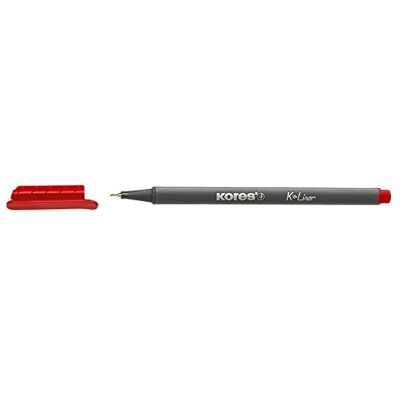Kores Fineliner, tratto: 0,4 mm, colore: rosso, 12 Pezzi Kores Fineliner, tratto: 0,4 mm, colore: rosso, 12 Pezzi