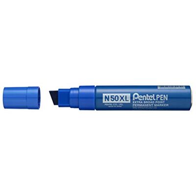 Pentel Pennarello indelebile con punta a scalpello, confezione da 6, colore: Blu Pentel Pennarello indelebile con punta a scalpello, confezione da 6, colore: Blu