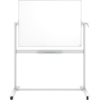 Nobo Lavagna Bianca Magnetica Autoportante in Acciaio, Lavabile a Secco, Dotata di Cavalletto con Rotelle e Perno Orizzontale, 1 x Portapenne, 1 x Pennarello e Magneti, 1200 mm x 900 mm Bianco Nobo Lavagna Bianca Magnetica Autoportante in Acciaio, Lavabile a Secco, Dotata di Cavalletto con Rotelle e Perno Orizzontale, 1 x Portapenne, 1 x Pennarello e Magneti, 1200 mm x 900 mm Bianco