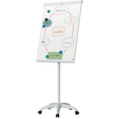 Nobo Premium Plus Lavagna Magnetica Mobile in Acciaio Ruote Bloccabili, Ganci per Fogli Mobili, Vassoio Portapenne e Pennarelli Inclusi, Certificazione Ecolabel UE, Nobo Premium Plus Lavagna Magnetica Mobile in Acciaio Ruote Bloccabili, Ganci per Fogli Mobili, Vassoio Portapenne e Pennarelli Inclusi, Certificazione Ecolabel UE,