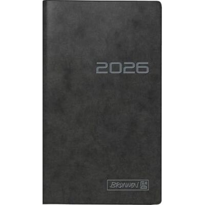 BRUNNEN Agenda tascabile mod. 758 2026 A6, cartone, nero BRUNNEN Agenda tascabile mod. 758 2026 A6, cartone, nero