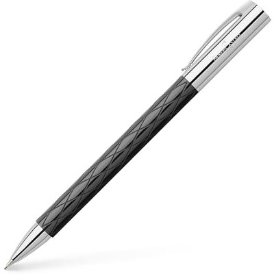 Faber-Castell 138900 Matita meccanica AMBITION in resina preziosa a forma di rombo, mina: 0,7 mm, confezione regalo inclusa, colore fusto: nero/argento Faber-Castell 138900 Matita meccanica AMBITION in resina preziosa a forma di rombo, mina: 0,7 mm, confezione regalo inclusa, colore fusto: nero/argento