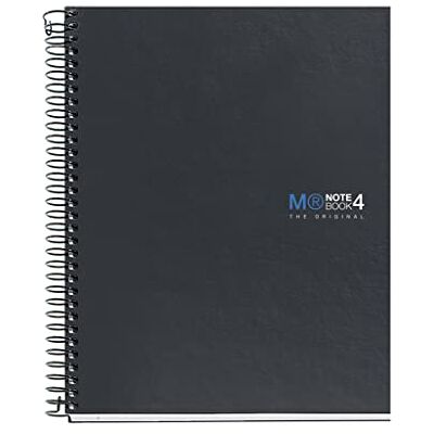 Miquelrius Quaderno A5 a spirale 4 colori, Taccuino in cartone rigido plastificato, Quadretti 5 mm, Carta 70 g/m² microperforata, 160 fogli opachi, Notebook The Original Miquelrius Quaderno A5 a spirale 4 colori, Taccuino in cartone rigido plastificato, Quadretti 5 mm, Carta 70 g/m² microperforata, 160 fogli opachi, Notebook The Original