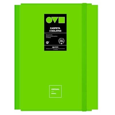 Grafoplás Grafoplas Cartella a tre alette Unequal Minimal Verde Polyfoam Apertura 360 Resistente e Ultraleggero Chiusura in gomma elastica piatta Coperchi rigidi Materiale scolastico perfetto per Grafoplás Grafoplas Cartella a tre alette Unequal Minimal Verde Polyfoam Apertura 360 Resistente e Ultraleggero Chiusura in gomma elastica piatta Coperchi rigidi Materiale scolastico perfetto per