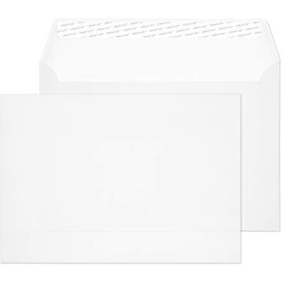 Blake Senses 162 x 229 mm 90 g/m2 Resistente agli strappi Stacca e sigilla () Bianco traslucido, Confezione da 500 Blake Senses 162 x 229 mm 90 g/m2 Resistente agli strappi Stacca e sigilla () Bianco traslucido, Confezione da 500