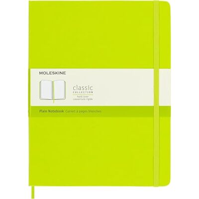 Moleskine Classic Notebook, Taccuino con Pagine Bianche, Copertina Rigida e Chiusura Elastica, Formato XL 19 x 25 cm, Colore Verde Limone, 192 Pagine Moleskine Classic Notebook, Taccuino con Pagine Bianche, Copertina Rigida e Chiusura Elastica, Formato XL 19 x 25 cm, Colore Verde Limone, 192 Pagine