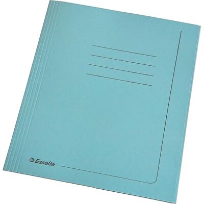 Esselte MANILLA, 25 pezzi Cartelline 3 lembi A4 espandibili, Cartoncino 295 gr, 25 x 35 cm, 100% riciclato Azzurro Esselte MANILLA, 25 pezzi Cartelline 3 lembi A4 espandibili, Cartoncino 295 gr, 25 x 35 cm, 100% riciclato Azzurro