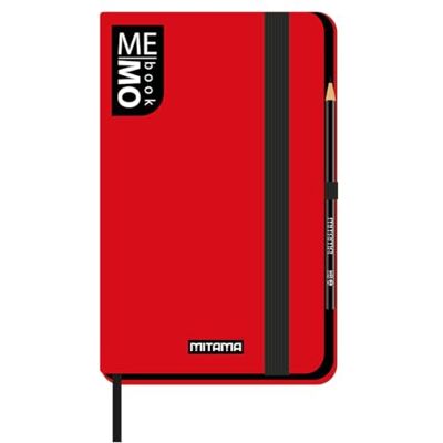 Mitama Taccuino Large ROSSO MEMO BOOK NOTEBOOK Copertina Soft Touch Tasca interna + Matita Inclusa Fogli a Quadretti 5 mm 13 x 21 cm Mitama Taccuino Large ROSSO MEMO BOOK NOTEBOOK Copertina Soft Touch Tasca interna + Matita Inclusa Fogli a Quadretti 5 mm 13 x 21 cm