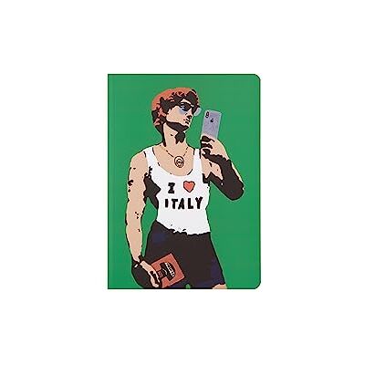 Design24 Quaderno Ufficiale TVBOY, Grafica David The Tourist, Interno Puntinato, 100 Fogli Bianchi, Carta Ecologica, Formato A5, 15x21 cm Design24 Quaderno Ufficiale TVBOY, Grafica David The Tourist, Interno Puntinato, 100 Fogli Bianchi, Carta Ecologica, Formato A5, 15x21 cm