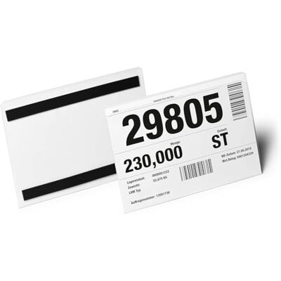 Durable Buste per identificazione magnetiche HARD COVER, porta prezzi, cartellini prezzi, A5 orizzontale, 10 pezzi, trasparente, Durable Buste per identificazione magnetiche HARD COVER, porta prezzi, cartellini prezzi, A5 orizzontale, 10 pezzi, trasparente,