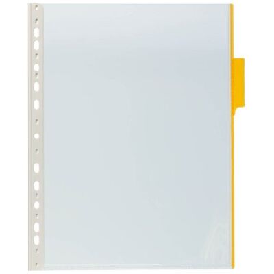 Durable Function Panel A4, pannello espositivo f.to A4 in pellicola rigida trasparente, foratura universale, giallo, confezione da 5 pezzi Durable Function Panel A4, pannello espositivo f.to A4 in pellicola rigida trasparente, foratura universale, giallo, confezione da 5 pezzi