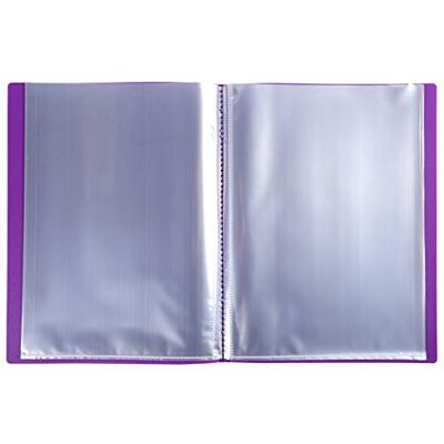 Exacompta Rif. 88226E Cartone da 20 proteggi-documenti OPAK 20 buste in cristallo liscio 40 viste per formato A4 dimensioni 24 x 32 cm copertina in polipro semirigida colore viola Exacompta Rif. 88226E Cartone da 20 proteggi-documenti OPAK 20 buste in cristallo liscio 40 viste per formato A4 dimensioni 24 x 32 cm copertina in polipro semirigida colore viola