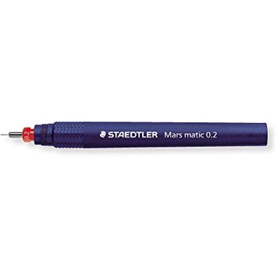 Staedtler Mars Matic, penna a inchiostro di china in metallo cromato, larghezza di tratto 0.2 mm, 700 02, Blu Staedtler Mars Matic, penna a inchiostro di china in metallo cromato, larghezza di tratto 0.2 mm, 700 02, Blu