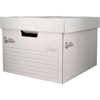Liderpapel Cassetto contenitore carton automatico per 3 scatolefile def. Folio / 4 raccoglitori A-Z 387x333x260mm. Liderpapel Cassetto contenitore carton automatico per 3 scatolefile def. Folio / 4 raccoglitori A-Z 387x333x260mm.